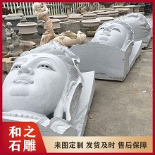 漢白玉石雕觀音佛像大型寺廟 6.8米石雕滴水觀音像 寺廟放生池荷花池?cái)[件